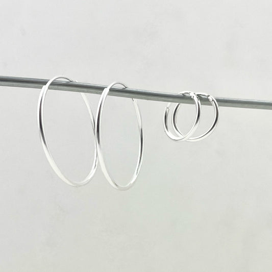 S925 Sterling Silver Hollow Tube Earrings