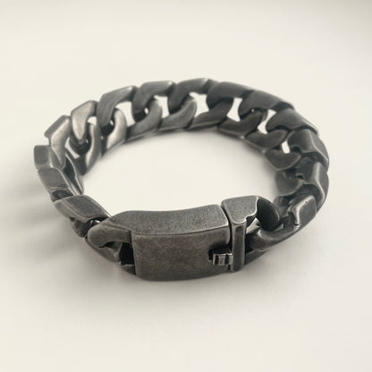 Super Precision Crafted Black Thick Bracelet