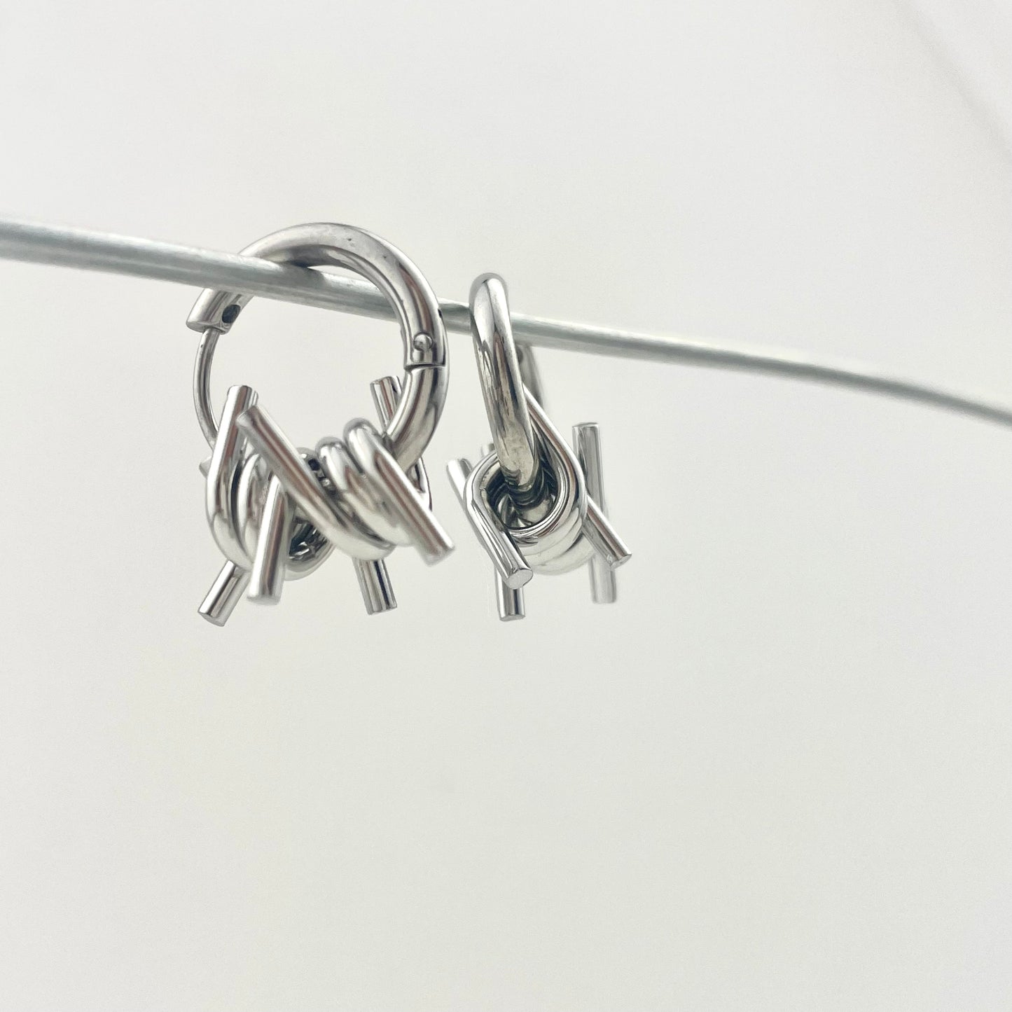 Titanium-Steel Waterproof Earrings, Alloy Thorn Pendant