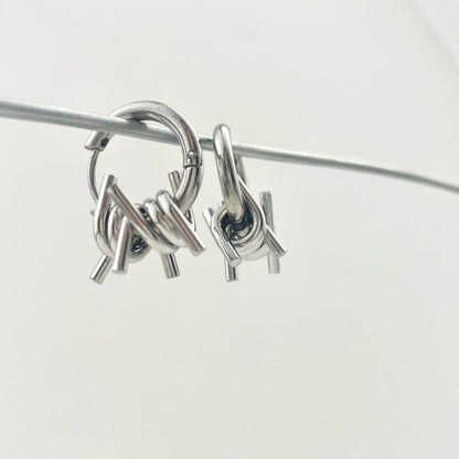 Titanium-Steel Waterproof Earrings, Alloy Thorn Pendant