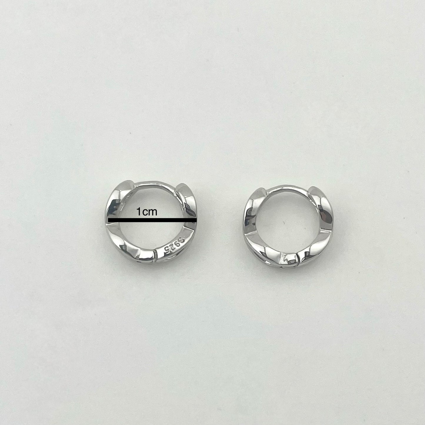 S925 Sterling Silver Geometric Cross Earrings