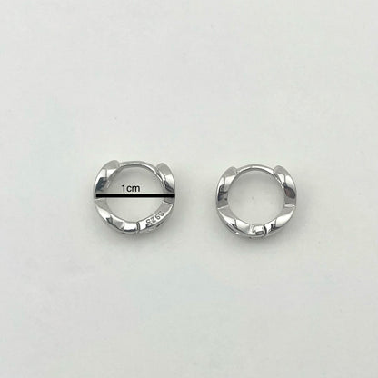 S925 Sterling Silver Geometric Cross Earrings