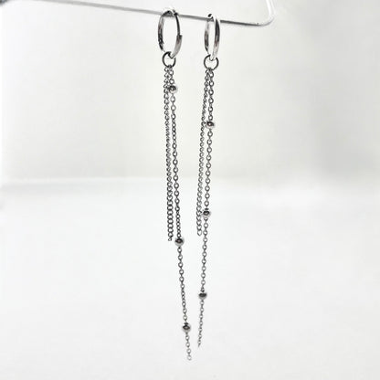 Waterproof Titanium Earring 
Fine Chain Earrings
