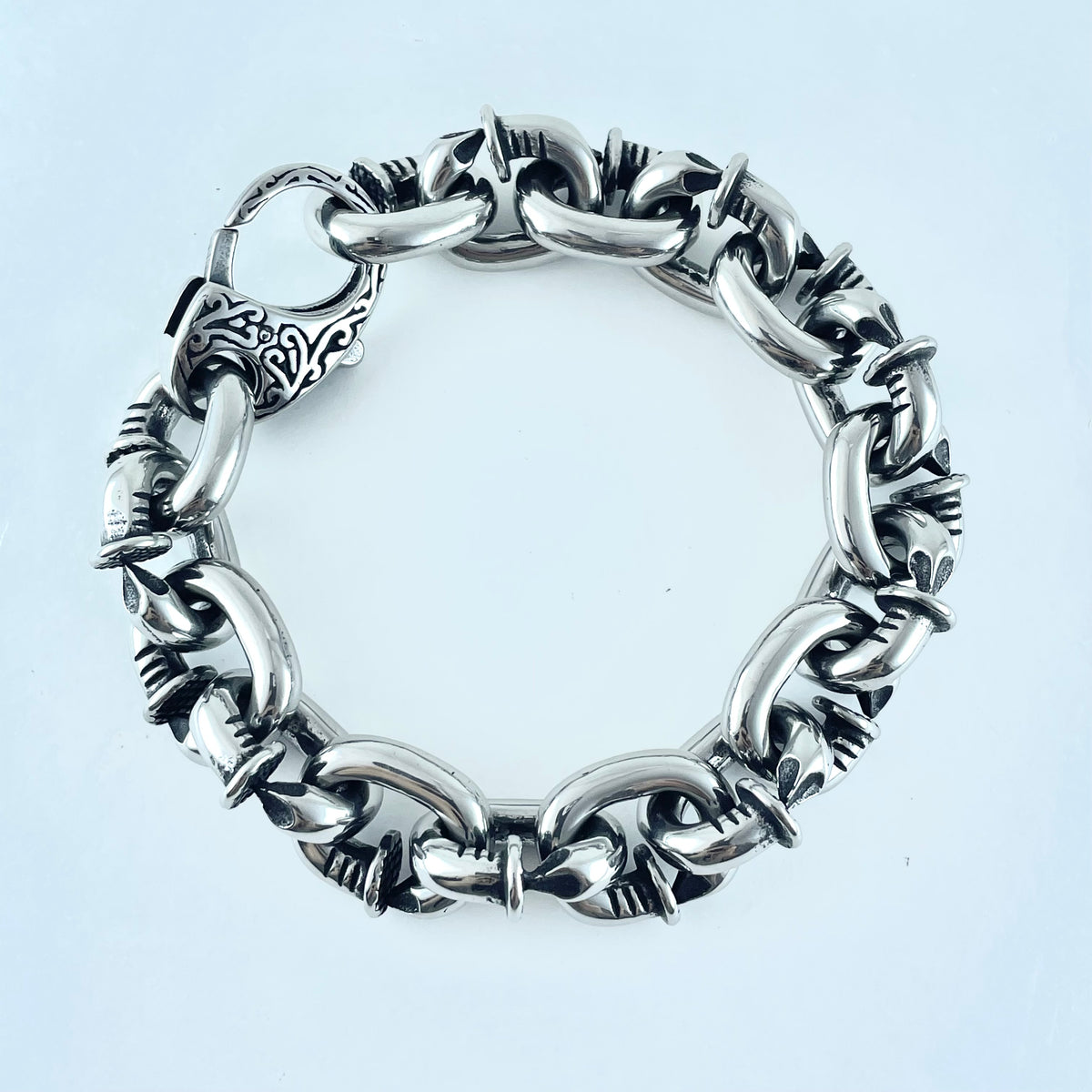 Titanium-Steel Waterproof Chunk Nail Bracelet