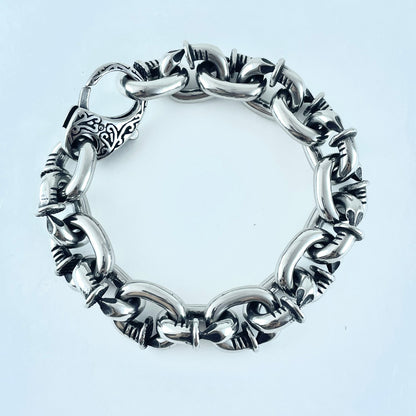 Titanium-Steel Waterproof Chunk Nail Bracelet