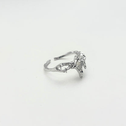 S925 Sterling Silver Flow-Shaped Ring