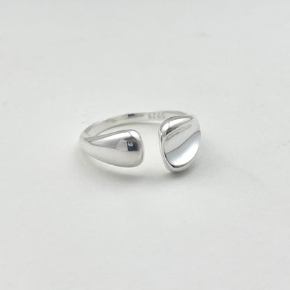 S925 Sterling Silver Irregular Geometric Ring