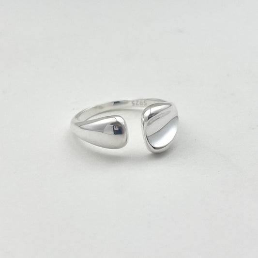 S925 Sterling Silver Irregular Geometric Ring