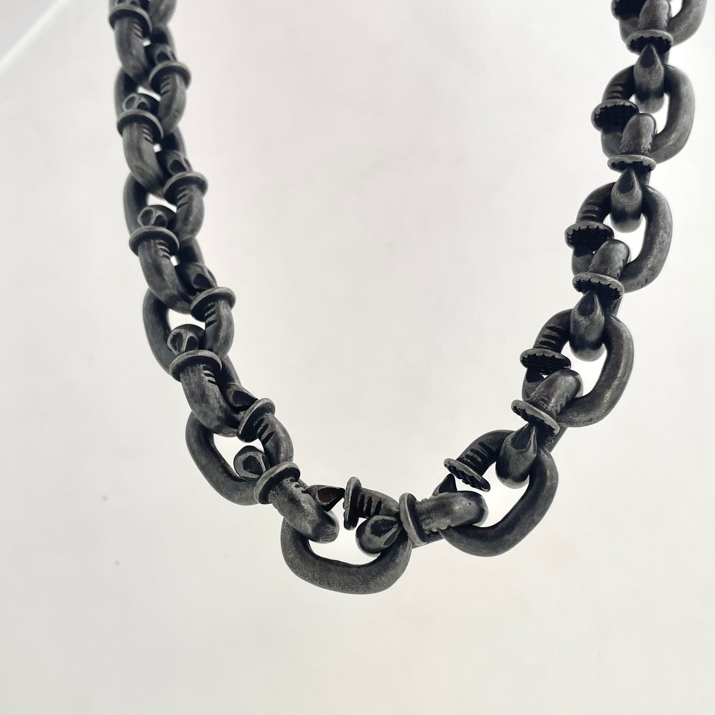 Titanium Steel Vintage Rivet Patchwork Necklace
