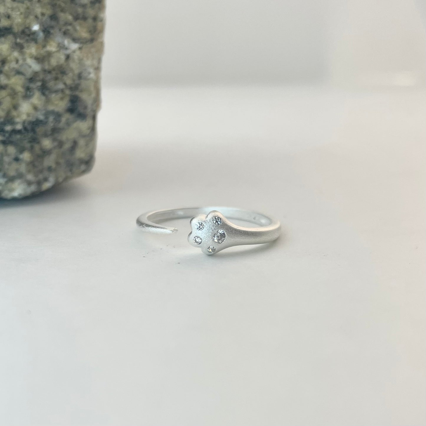 S925 Sterling Silver Cat Paw Design Ring