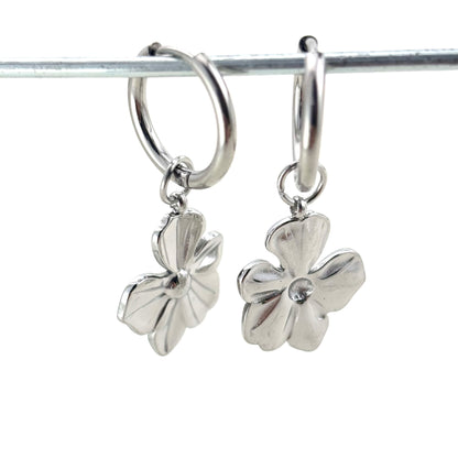Titanium Flower Earrings