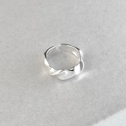 S925 Shaped Curved Ring