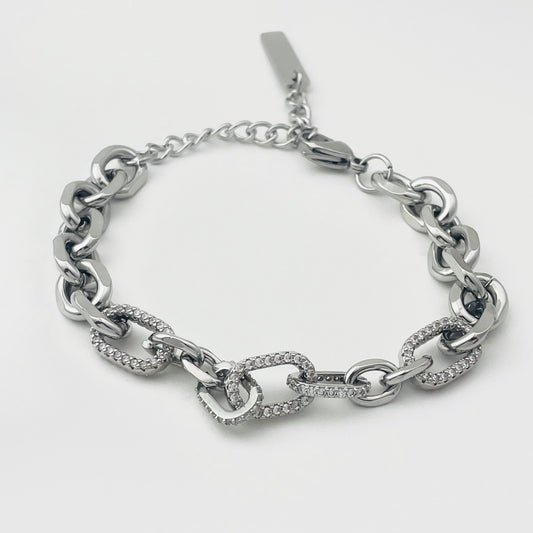 Zircon Geometric Mosaic Bracelet