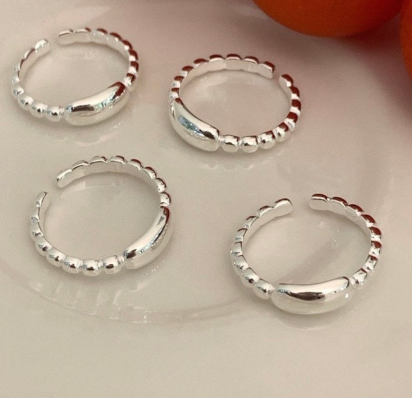 S925 Sterling Silver Simple Twist Ring Small Finger