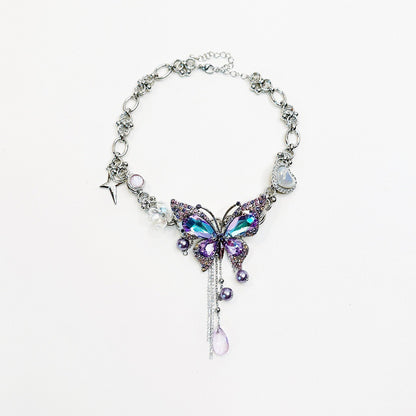 Purple Butterfly Choker