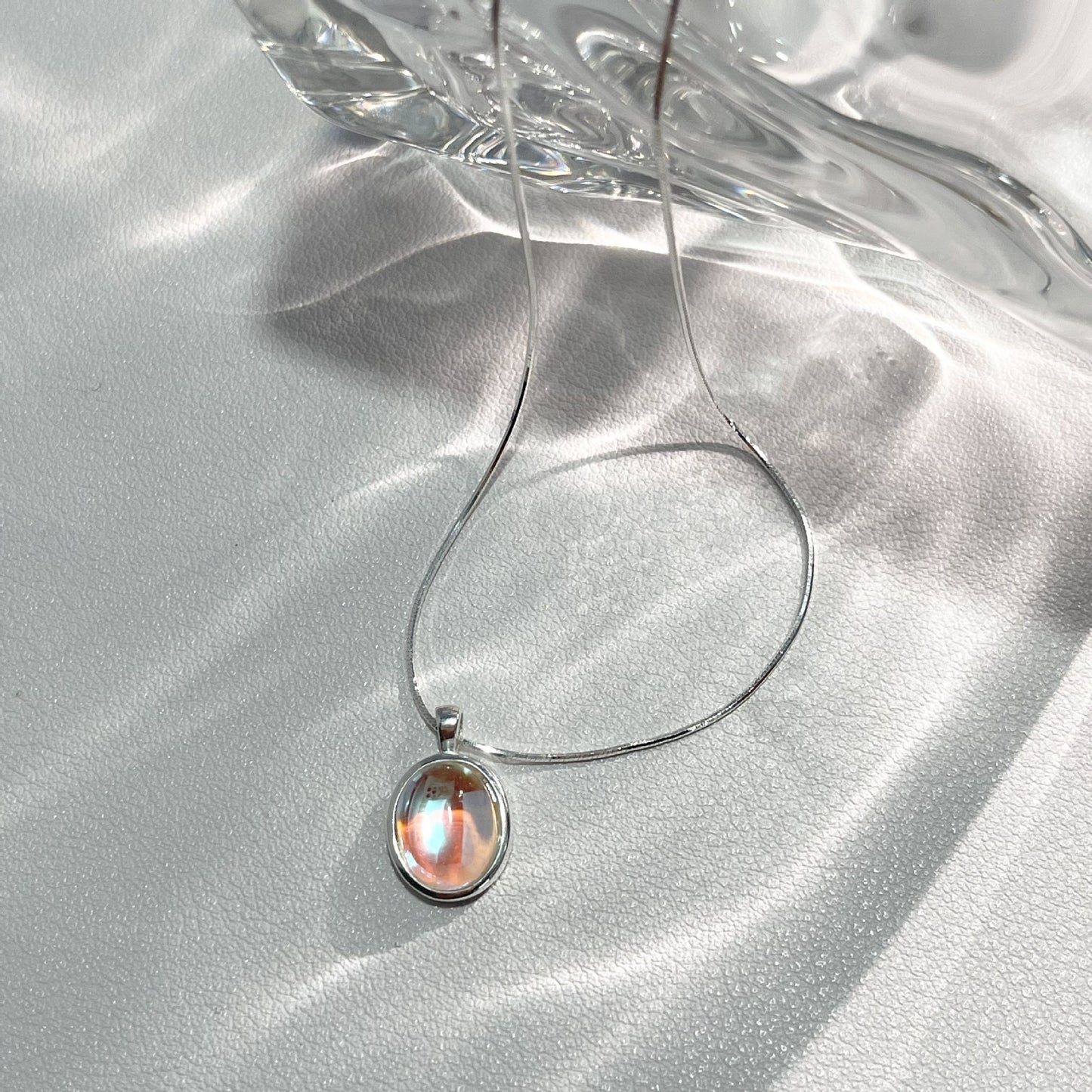 S925 Silver Necklace Moonstone