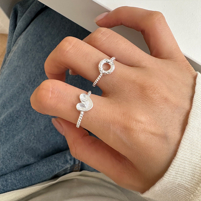 S925 Sterling Silver Mini Donut Ring