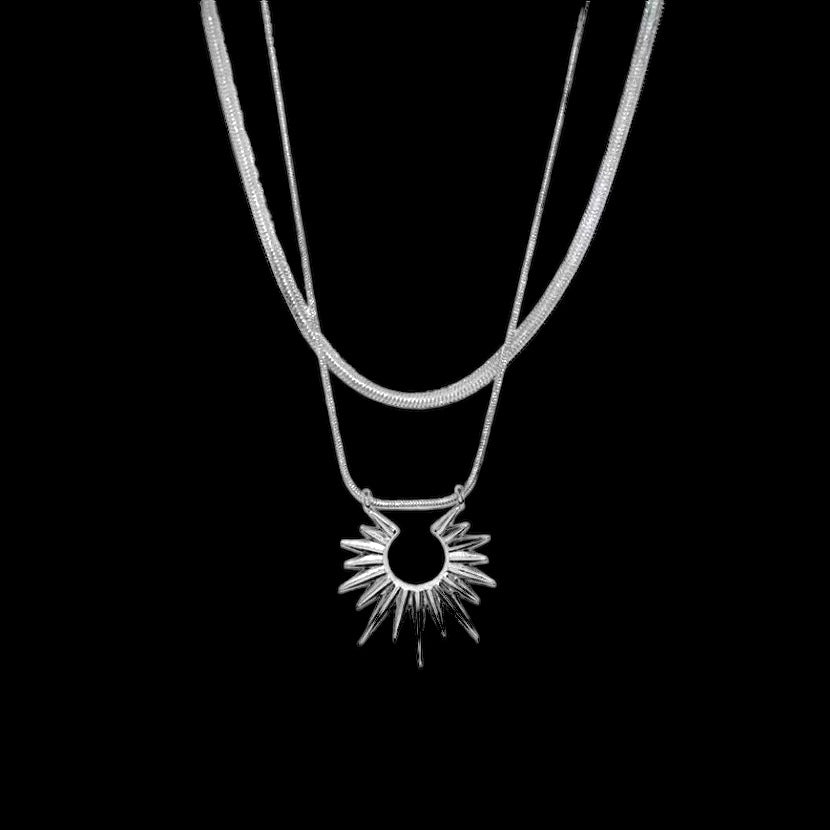 Sunflower Double Layers Necklace