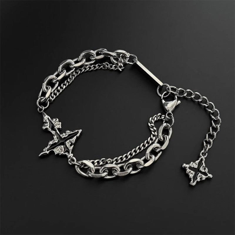 Dissolve Black Cross Bracelet