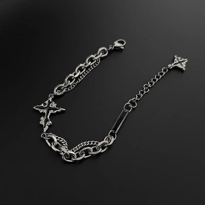 Dissolve Black Cross Bracelet