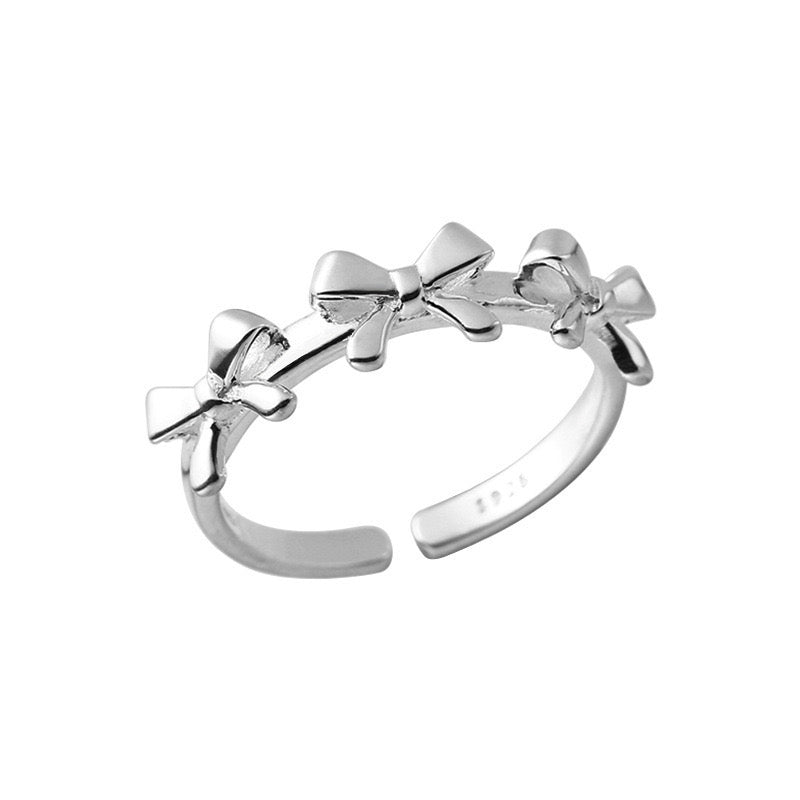 S925 Sterling Silver Bow Ring