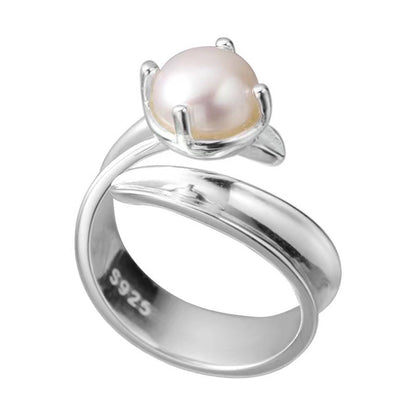 S925 Sterling Silver Pearl Ring