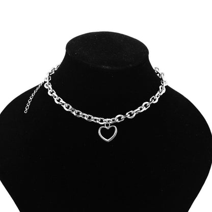 Little Heart Chunky Chain Necklace