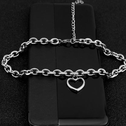 Little Heart Chunky Chain Necklace