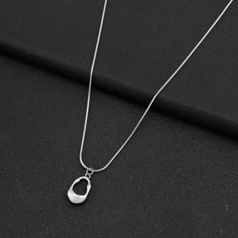 Skeletonized Water Drops Minimalist Necklace