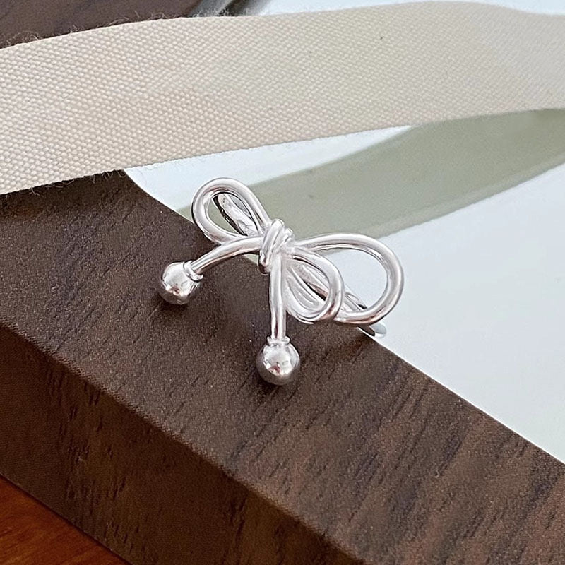 S925 Sterling Silver Bow Ring