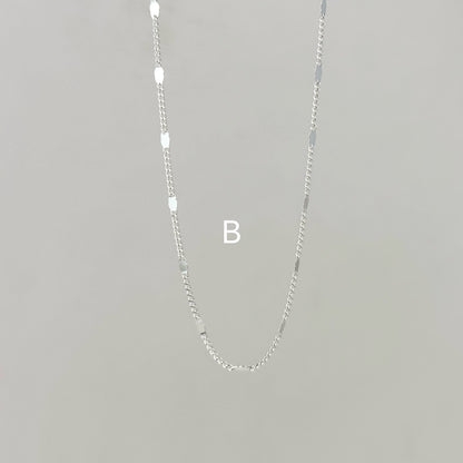 S925 Sterling Silver Extremely Simple Chain 45cm