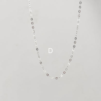 S925 Sterling Silver Extremely Simple Chain 45cm